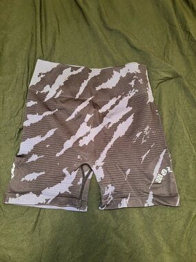 Darc Sport Blue and  Gray Patterned Bike Shorts
